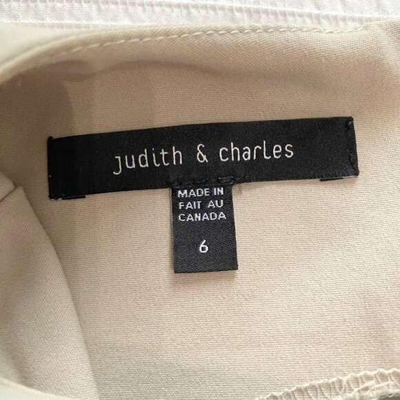 JUDITH & CHARLES BEIGE CREAM SLEEVELESS SHEATH MIDI FORMAL DRESS - 6 - Picture 6 of 8